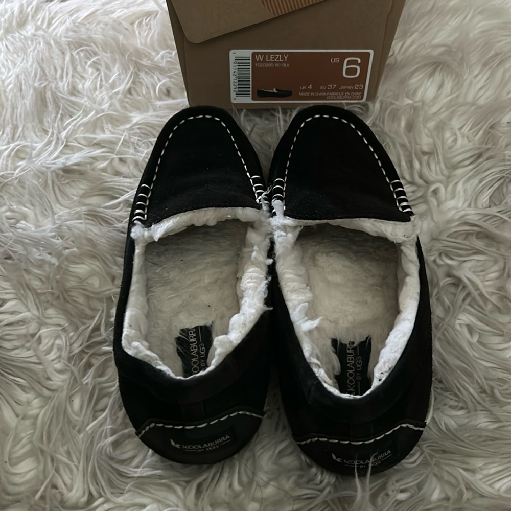 Black moccasins worn a couple of times.